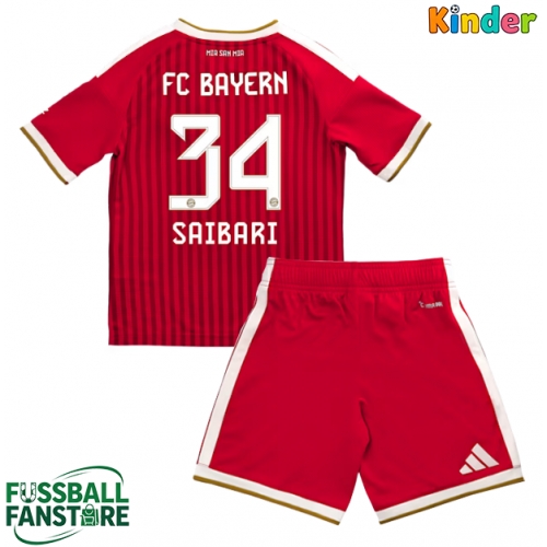 Bayern Munich Ismael Saibari #34 Replik Heimtrikot Kinder 2026-27 Kurzarm (+ Kurze Hosen)